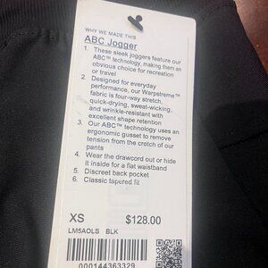 Lululemon MENS Black ABC Jogger XS